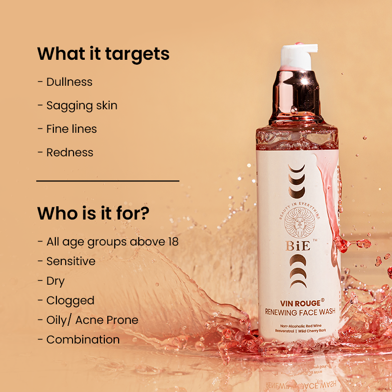 face wash for oily, dry, acne prone, sensitive, dull skin