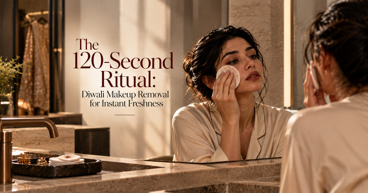 120-Second Ritual: Diwali Makeup Removal for Instant Freshness