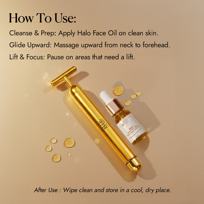 Buy BiE Premium 24K Gold Vibrating Face Massager - beautybybie Buy BiE Premium 24K Gold Vibrating Face Massager - beautybybie