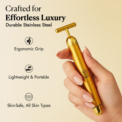 Buy BiE Premium 24K Gold Vibrating Face Massager - beautybybie Buy BiE Premium 24K Gold Vibrating Face Massager - beautybybie