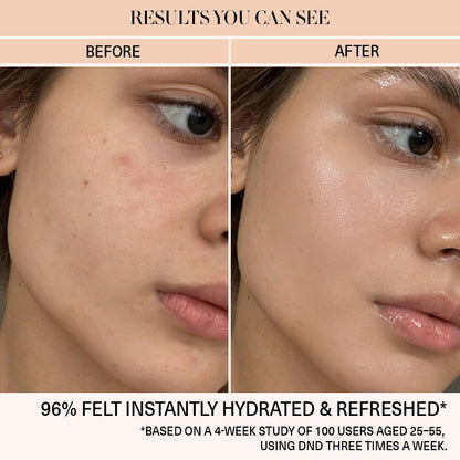 hydrated skin before and after