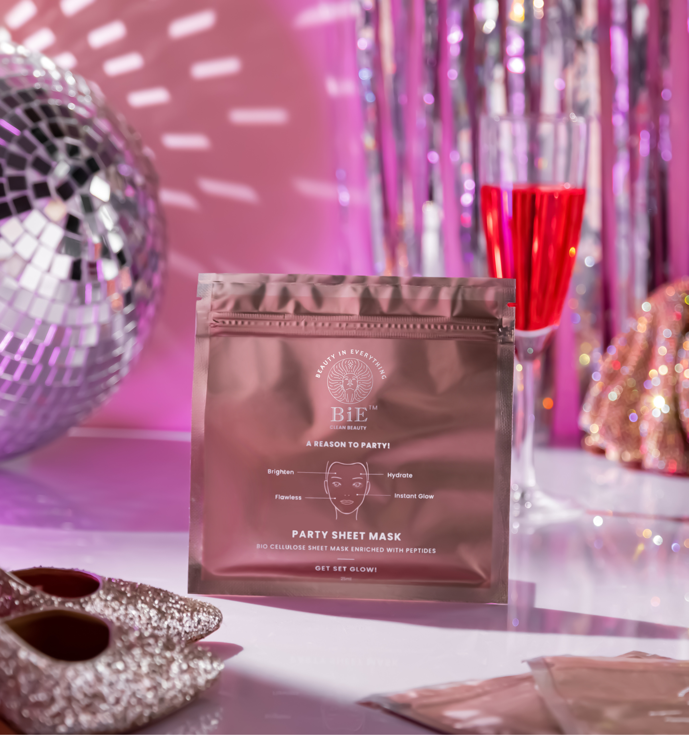Party Mask- A bio-cellulose sheet mask | beautybybie - beautybybie